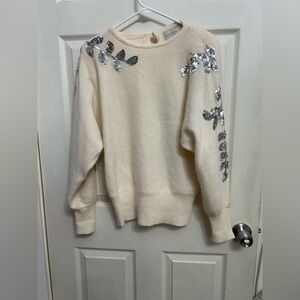 JamesSt.john angora vintage sweater cream color women’s size Medium